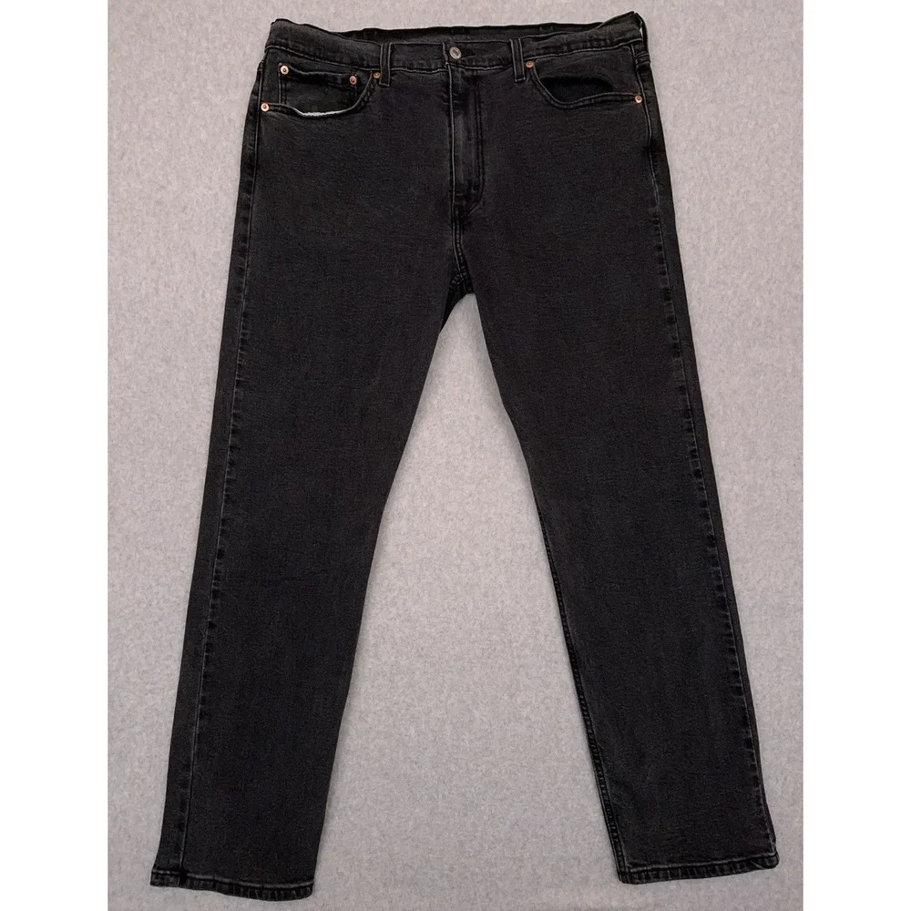 Levi's 502‎ Jeans Men's 37x31 Tapered Fit Black Dark Wash Denim Workwear